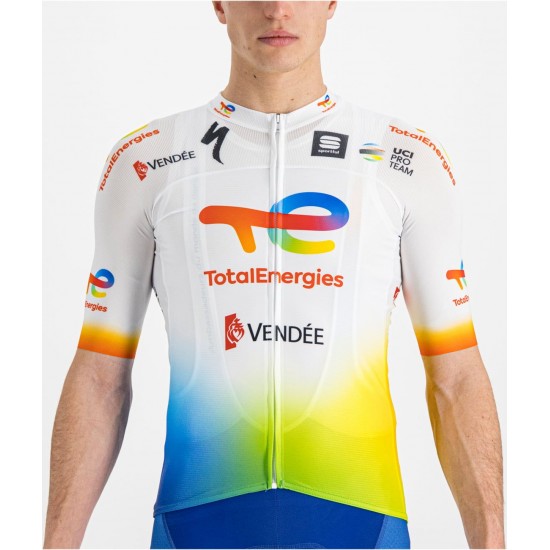 Team TotalEnergies 2022 Radtrikot kurzarm(langer Reißverschluss)-Radsport-Profi-Team