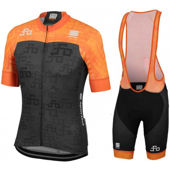 Peter Sagan LOGO Team 2019 Line orange Fahrradbekleidung Radtrikot Satz Kurzarm+Kurz Trägerhose DOAQ7