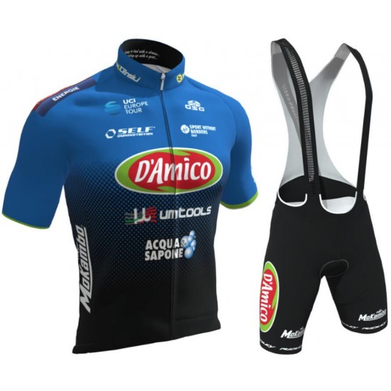 2019 AREA ZERO D'AMICO UM Tools TEAM Fahrradbekleidung Radtrikot Satz Kurzarm+Kurz Trägerhose 4FN0X