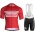 BONTRAGER Circuit red Fahrradbekleidung Radtrikot Satz Kurzarm+Kurz Trägerhose W8JAL