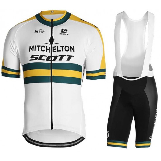 MITCHELTON SCOTT Australian Champion 2019 Fahrradbekleidung Radtrikot Satz Kurzarm+Kurz Trägerhose 8P5JB