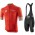2020 UAE Tour Fahrradbekleidung Kurzamtrikot+Trägerhose kurz Orange
