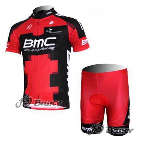 BMC Racing Teams Radbekleidung Radtrikot Kurzarm und Fahrradhosen Kurz Rot SGDTX