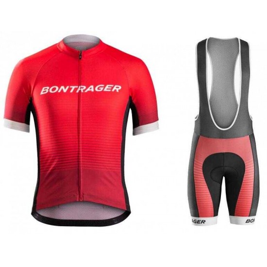 2016 Bontrager Fahrradbekleidung Radteamtrikot Kurzarm+Kurz Radhose Kaufen Rot Schwarz AJTCL