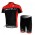 Castelli Pro Team Radbekleidung Radtrikot Kurzarm und Fahrradhosen Kurz Rot SD5SM