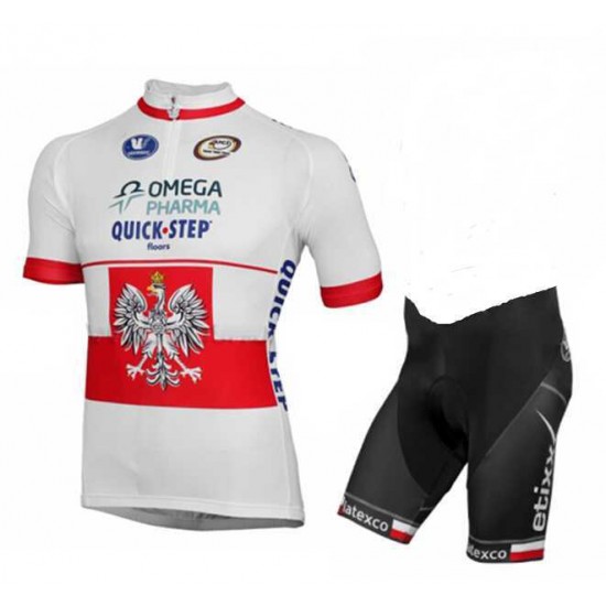 2015 Omega Pharma Quick Step Fahrradbekleidung Radtrikot Satz Kurzarm+Kurz Radhose LSM8K