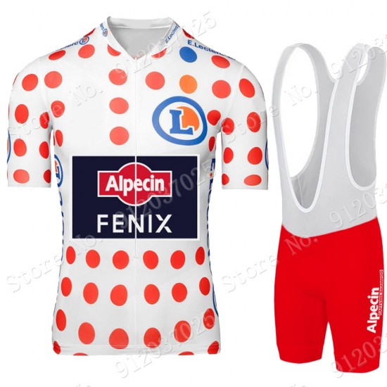 Polka Dot Alpecin Fenix Tour De France 2021 Team Fahrradbekleidung Radteamtrikot Kurzarm+Kurz Radhose BBKipi