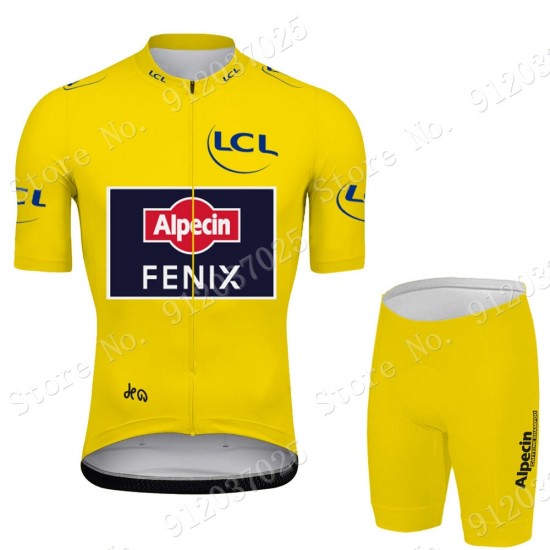 Gelb Alpecin Fenix Tour De France 2021 Team Fahrradbekleidung Radtrikot Satz Kurzarm+Kurz Fahrradhose Iw9TlS