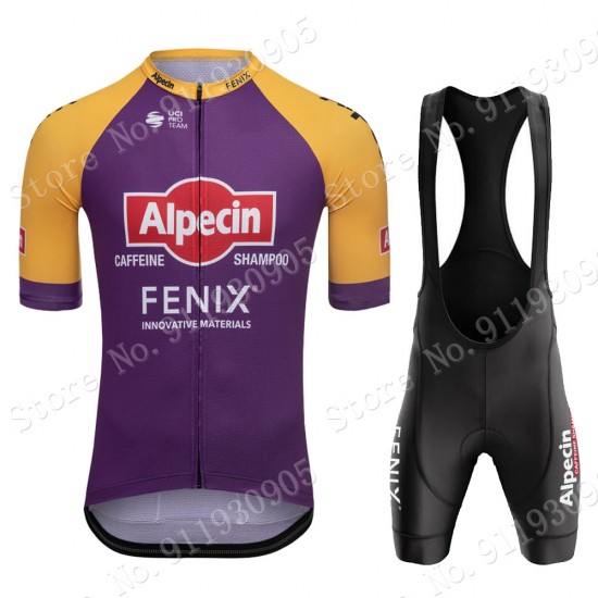Purple France Tour Alpecin Fenix New Pro Team 2021 Fahrradbekleidung Radteamtrikot Kurzarm+Kurz Radhose qNqnKL