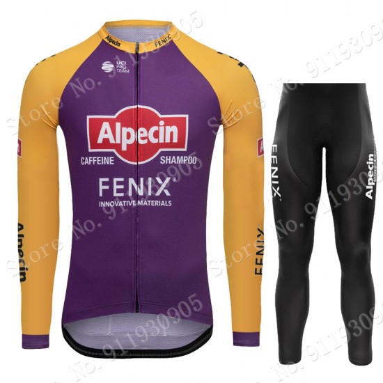 Purple France Tour 2021 Alpecin Fenix Pro Team Set Radtrikot Langarm+Lange Trägerhosen Online rybjzQ