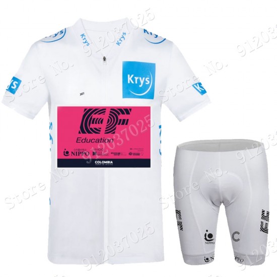 Weib EF Education Frist Tour De France 2021 Team Fahrradbekleidung Radtrikot Satz Kurzarm+Kurz Fahrradhose MeLJzI