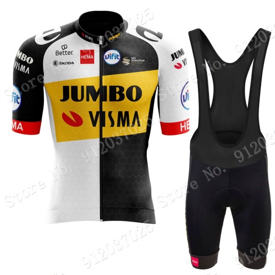 New Style Jumbo Visma 2021 Team Fahrradbekleidung Radteamtrikot Kurzarm+Kurz Radhose tTdxol
