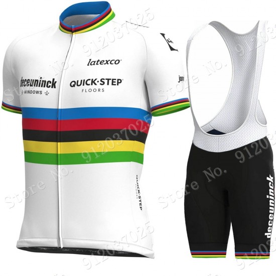 World Champion Deceuninck quick step 2021 Team Fahrradbekleidung Radteamtrikot Kurzarm+Kurz Radhose 7r2Lc0