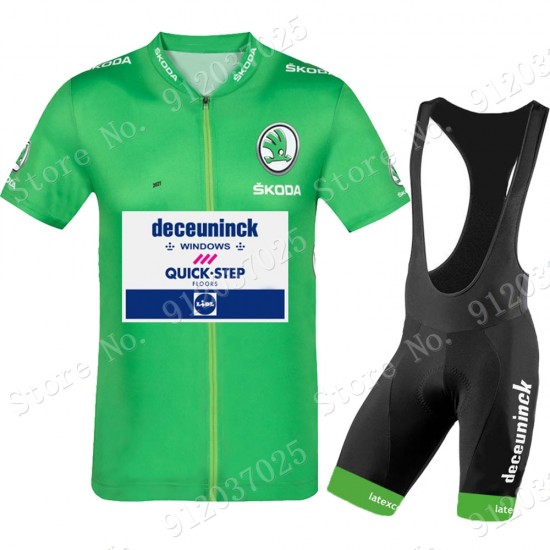 Grun Deceuninck quick step Tour De France 2021 Team Fahrradbekleidung Radtrikot Satz Kurzarm+Kurz Fahrradhose OgJJjM