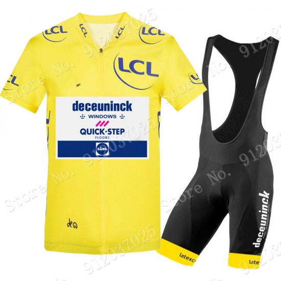 Gelb Deceuninck quick step Tour De France 2021 Team Fahrradbekleidung Radteamtrikot Kurzarm+Kurz Radhose l9k8Qk