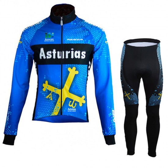 Asturias Pro Team 2021 Fahrradbekleidung Radtrikot Langarm+Lang Radhose Online gWShMW
