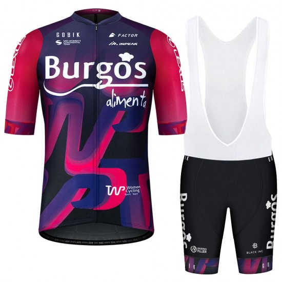 Burgos Alimenta 2021 Team Fahrradbekleidung Radteamtrikot Kurzarm+Kurz Radhose JgjoeL