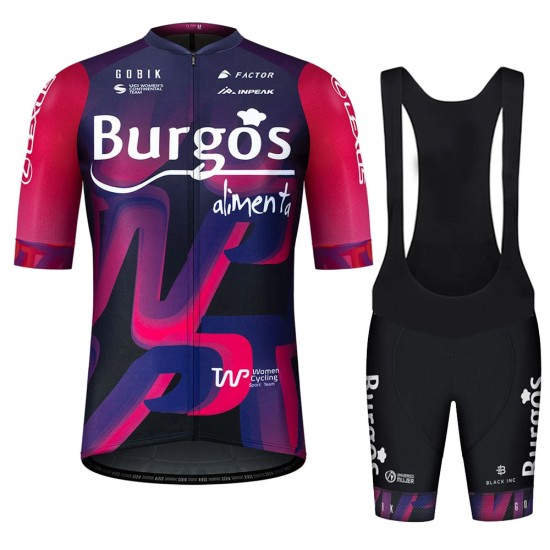 Burgos Alimenta 2021 Team Fahrradbekleidung Radteamtrikot Kurzarm+Kurz Radhose spft4n