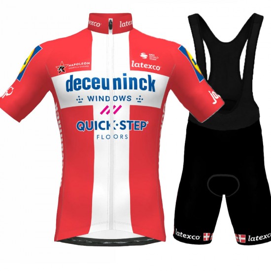 CHAMPION DANMARK Pro Team 2021 Fahrradbekleidung Radteamtrikot Kurzarm+Kurz Radhose 9CNEoJ