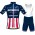 CHAMPION USA Pro Team 2021 Fahrradbekleidung Radteamtrikot Kurzarm+Kurz Radhose FJHRLO