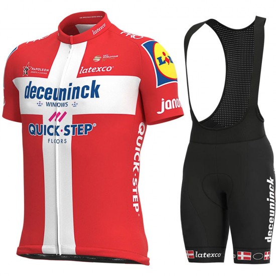 2021 Deceuninck quick step Danish Pro Team Fahrradbekleidung Radtrikot Satz Kurzarm+Kurz Fahrradhose dK2Rrb