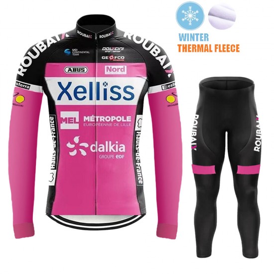 Winter Fleece Xelliss Pro Team 2021 Fahrradbekleidung Radtrikot Langarm+Lang Radhose Online 1PZb48