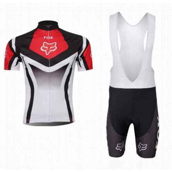 2014 Fox Racing Fahrradbekleidung Radteamtrikot Kurzarm+Kurz Radhose Kaufen Rot Y7B77