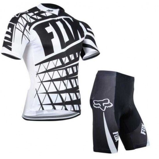 2015 Fox Fahrradbekleidung Radtrikot+Fietsbroeken Schwarz weiß I7VI9