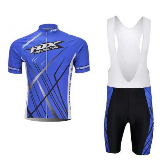 FOX 2014 Fahrradbekleidung Radteamtrikot Kurzarm+Kurz Radhose Kaufen blau U68EQ