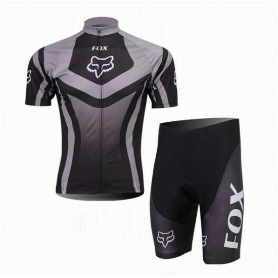 2014 Fox Racing Radbekleidung Radtrikot Kurzarm und Fahrradhosen Kurz Schwarz Z5NDH