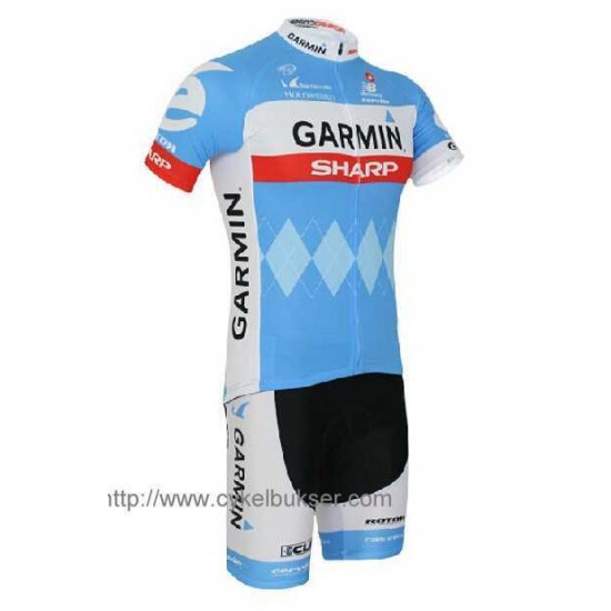 Garmin Sharp Barracuda 2014 Radbekleidung Radtrikot Kurzarm und Fahrradhosen Kurz XU6PT