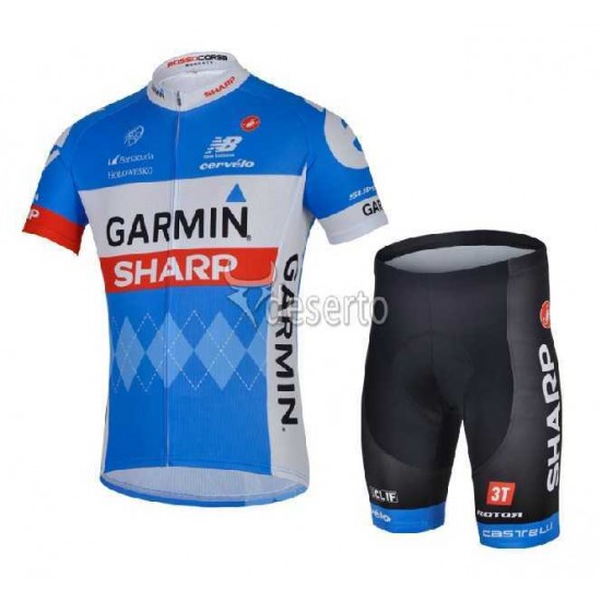 Teams Garmin Sharp 2014 Radbekleidung Radtrikot Kurzarm und Fahrradhosen Kurz Y8S2W