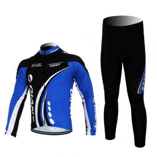 Giant kenda pro Fahrradtrikot Radbekleidung Langarm+Lang Fahrradhose Schwarz blau EZF70