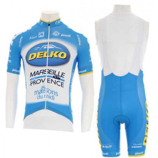 2016 KTM-Delko Marseille Provence Set Fahrradbekleidung Radtrikoten blau+Radhose JNOU8