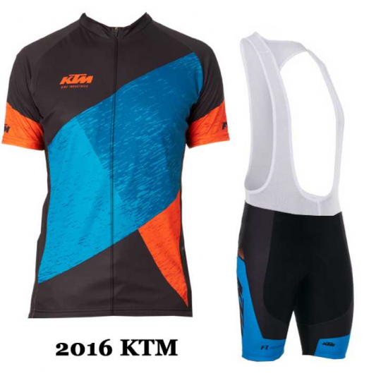 2016 KTM Fahrradbekleidung Radteamtrikot Kurzarm+Kurz Radhose Kaufen Schwarz blau R5VQ3