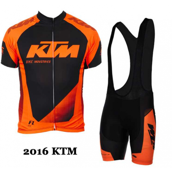 2016 KTM Fahrradbekleidung Radteamtrikot Kurzarm+Kurz Radhose Kaufen oranje KL9IB