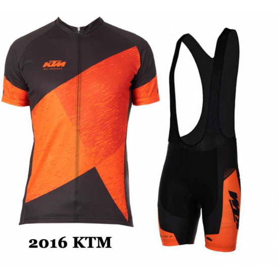 2016 KTM Fahrradbekleidung Radteamtrikot Kurzarm+Kurz Radhose Kaufen oranje 04 UZQZ0
