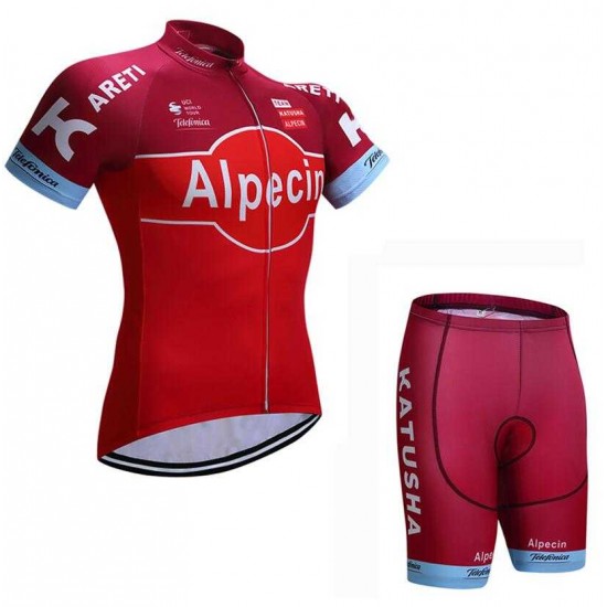 2017 Katusha Fahrradkleidung Radsportbekleidung Kurzarm Trikot+Trägerhose Kurz WWEEO