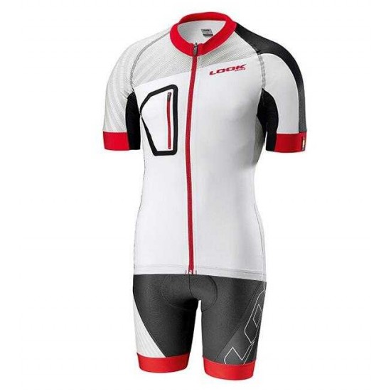 2016 Look Fahrradbekleidung Radteamtrikot Kurzarm+Kurz Radhose Kaufen Schwarz weiß G0OPT