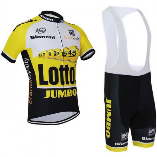 2015 Lotto NL JUMBO Fahrradbekleidung Radteamtrikot Kurzarm+Kurz Radhose Kaufen BQDA0