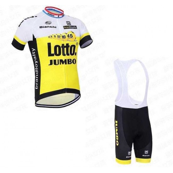 2016 LOTTO JUMBO Fahrradbekleidung Radteamtrikot Kurzarm+Kurz Radhose Kaufen gelb SV4DD