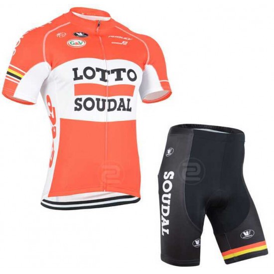 2015 Lotto Soudal Fahrradbekleidung Radteamtrikot Kurzarm+Kurz Radhose IMVY2