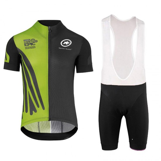 Nouveau 2018 Assos SS.Capeepicx Fahrradkleidung Radsportbekleidung Kurzarm Trikot+Trägerhose Kurz grün Schwarz NOJBL