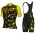 ALE SOLID Cracle Fluo yellow Fahrradbekleidung Satz Fahrradtrikot Kurzarm Trikot und Kurz Trägerhose F1VP6