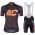 Cipollini Prestige Schwarz oranje Fahrradbekleidung Radtrikot Satz Kurzarm+Kurz Trägerhose A42UV