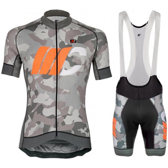 Cipollini Prestige Camo Grijs oranje Fahrradbekleidung Radtrikot Satz Kurzarm+Kurz Trägerhose K7QUR