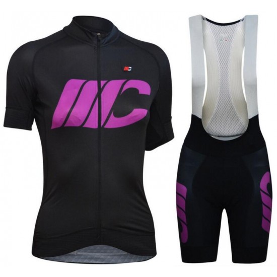 Cipollini Prestige Damen black violet Fahrradbekleidung Radtrikot Satz Kurzarm+Kurz Trägerhose 5CRO3