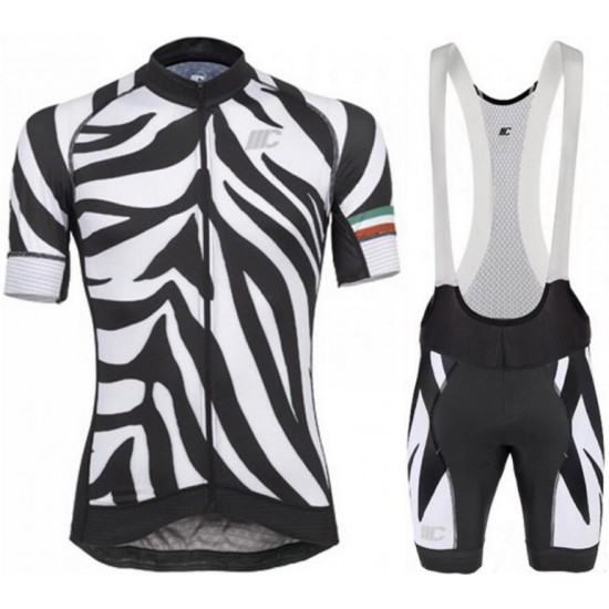 Cipollini Zebra Fahrradbekleidung Radtrikot Satz Kurzarm+Kurz Trägerhose KD9DQ