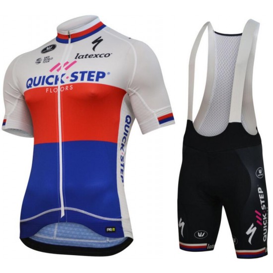 Quick Step Floors 2018 Czech champion Fahrradbekleidung Radtrikot Satz Kurzarm+Kurz Trägerhose FTN1V