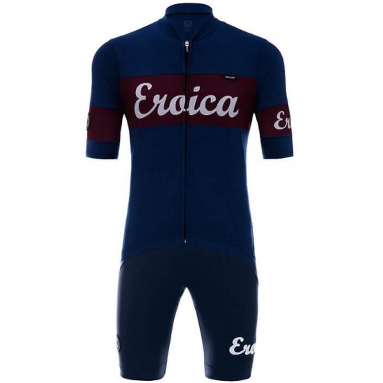 Santini Eroica Cielo Fahrradbekleidung Radtrikot Satz Kurzarm+Kurz Trägerhose 9FHEL